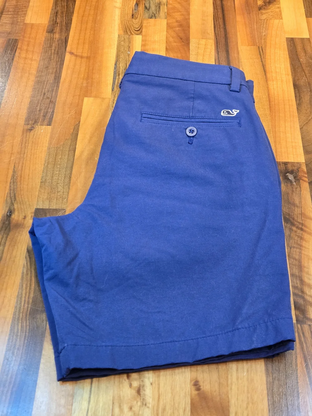 Vineyard Vines Navy Blue Flat Front Stretch Cotton Shorts